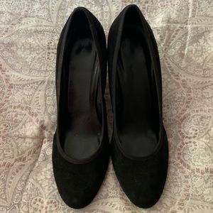 Ditto by Vaneli black suede. Worn one time. Wedge heeled pump.